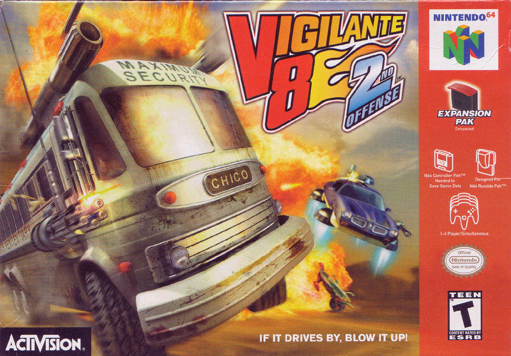 VIGILANTE 8: 2ND OFFENSE  - N64 (W/BOX & MANUAL)