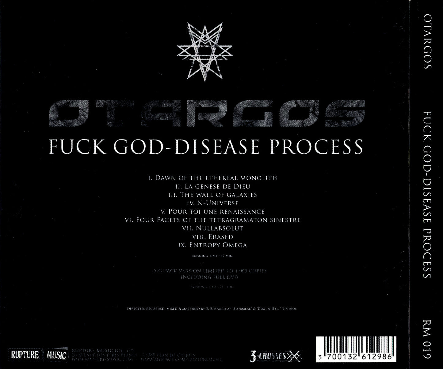 OTARGOS  - FUCK GOD DISEASE PROCESS