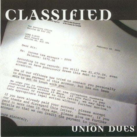 CLASSIFIED - UNION DUES