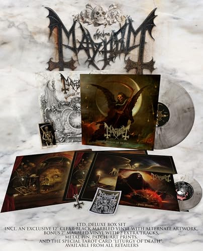 MAYHEM - LITURGY OF DEATH (LIMITED DELUXE CLEAR-BLACK MARBLED LP + 7" BOX SET)