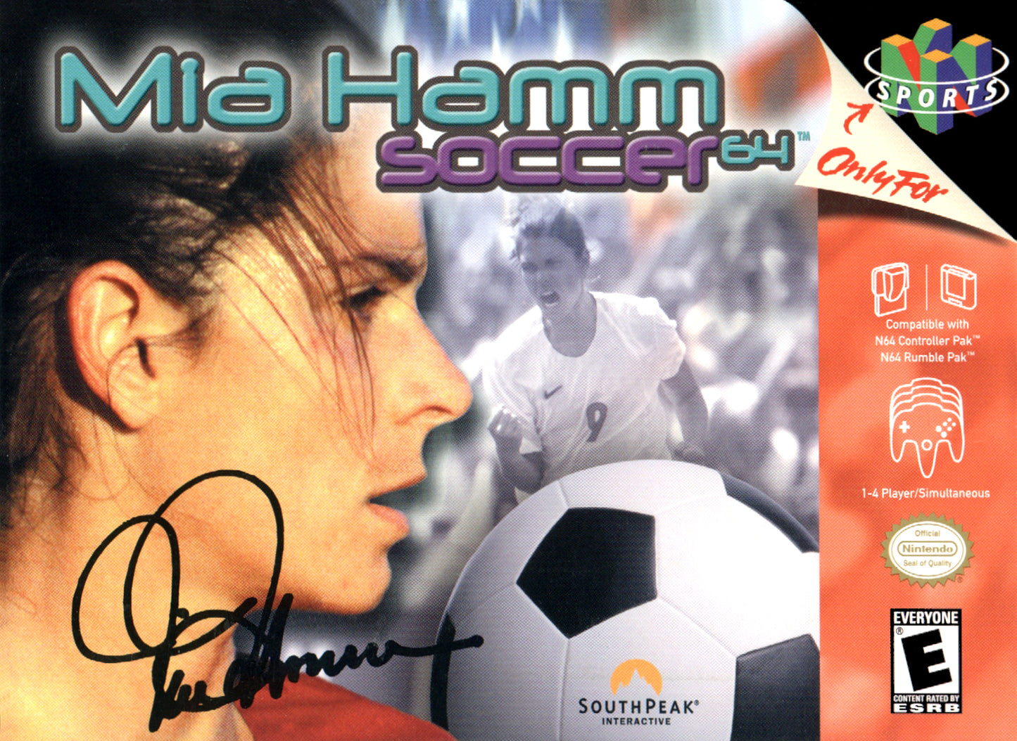 MIA HAMM SOCCER 64  - N64 (W/BOX)