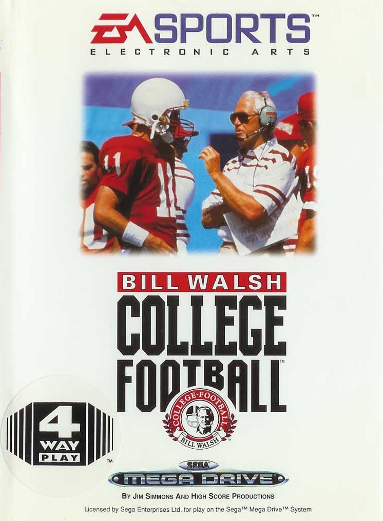 BILL WALSH COLLEGE FOOTBALL  - SNES (W/BOX & MANUAL)