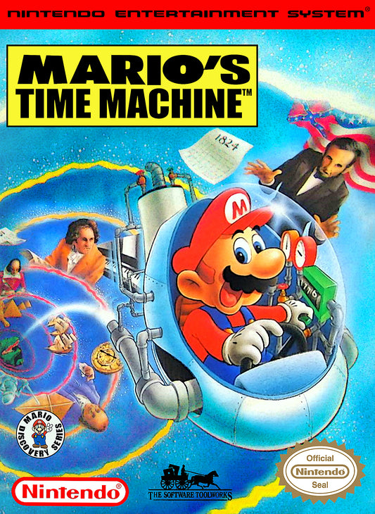 MARIO'S TIME MACHINE  - SNES (W/BOX & MANUAL)