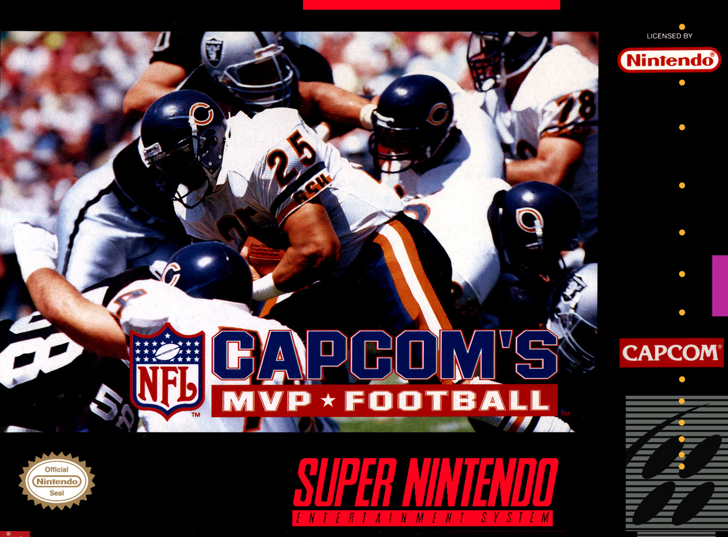 CAPCOM'S MVP FOOTBALL  - SNES (W/BOX)