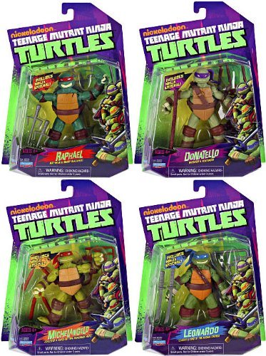 TMNT (2012 SERIES): RAPHAEL/LEONARDO/MICHELANGELO/DONATELLO - PLAYMATES-SET OF 4