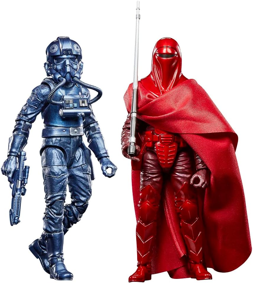 STAR WARS: EMPEROR'S ROYAL GUARD & TIE PILOT (CARBONIZED) - BLACK SERIES-40TH ANN-CARBONIZED