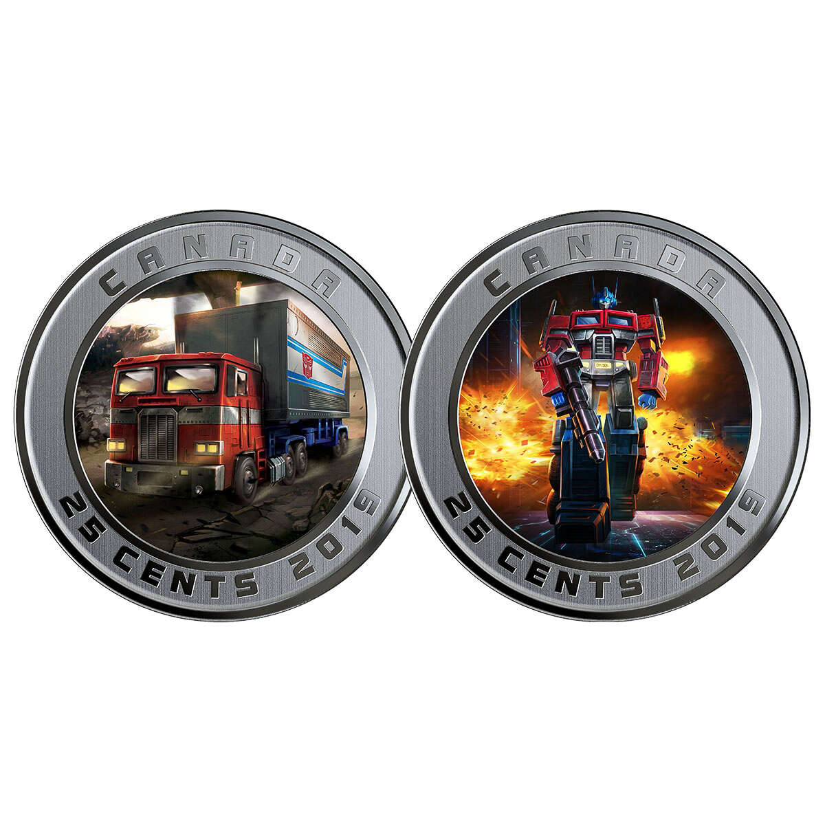 TRANSFORMERS: OPTIMUS PRIME (3D LENTICULAR COIN) - ROYAL CANADIAN MINT: 2019