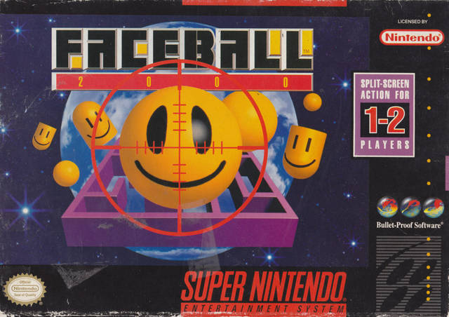 FACEBALL 2000  - SNES (W/BOX & MANUAL)