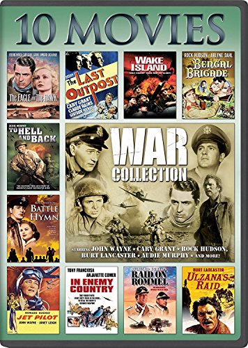 10-MOVIE WAR COLLECTION: THE EAGLE AND THE HAWK / THE LAST OUTPOST / BENGAL BRIGAD / JET PILOT / ULZANA'S RAID / TO HELL AND BACK / IN ENEMY COUNTRY / RAID ON ROMMEL / BATTLE HYMN / WAKE ISLAND