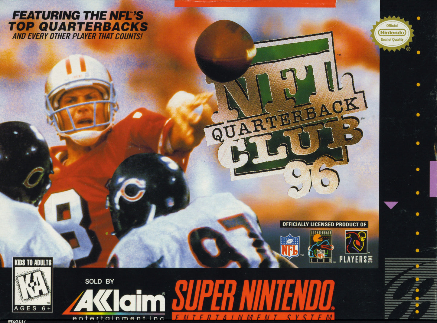 NFL QUARTERBACK CLUB 96  - SNES (W/BOX & MANUAL)