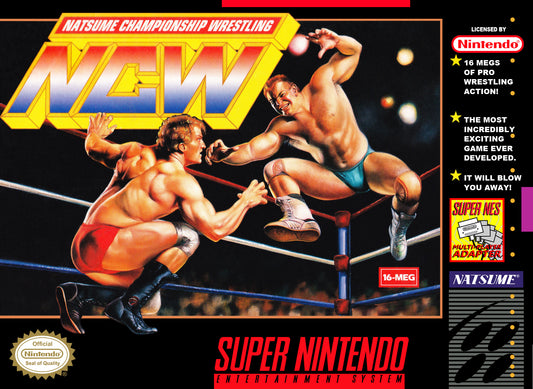 NATSUME CHAMPIONSHIP WRESTLING  - SNES (W/BOX)