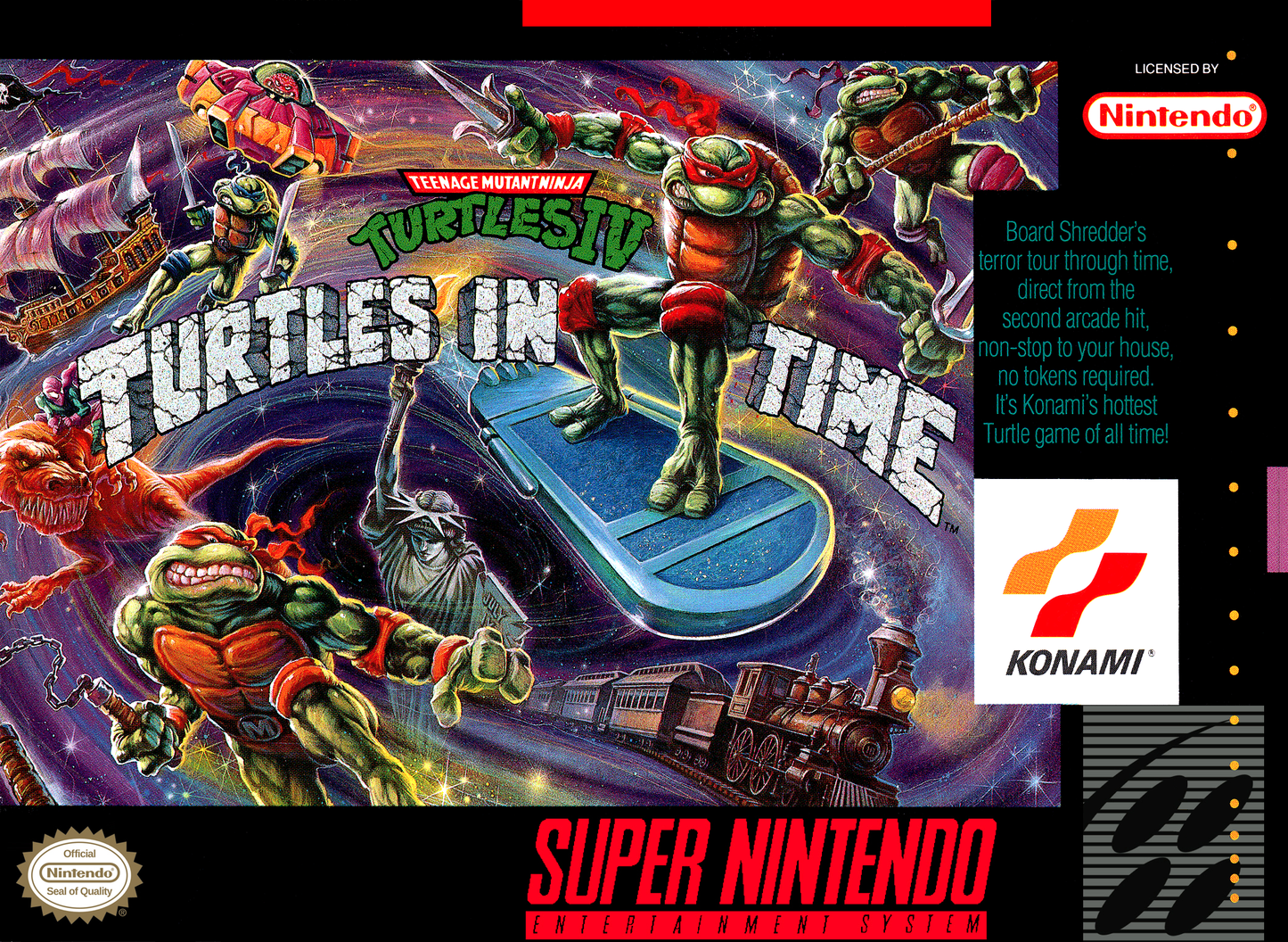 TEENAGE MUTANT NINJA TURTLES IV: TURTLES  - SNES (W/BOX)