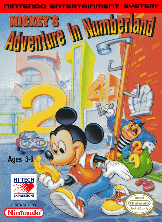 MICKEY'S ADVENTURE IN NUMBERLAND  - NES (W/BOX)