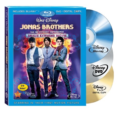 JONAS BROTHERS: THE 3D CONCERT EXPERIENCE (DELUXE EXTENDED MOVIE) (BLU-RAY + DVD + DIGITAL COPY)