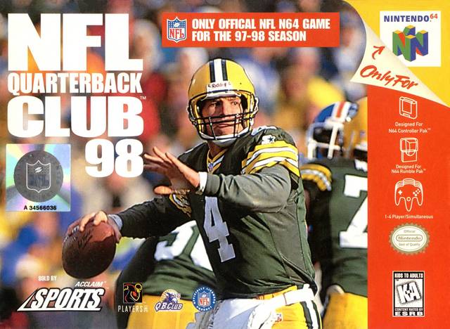 NFL QUARTERBACK CLUB 98  - N64 (W/BOX & MANUAL)