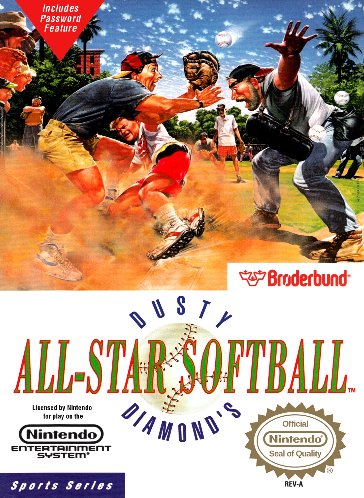 DUSTY DIAMOND'S ALL-STAR SOFTBALL  - NES (W/BOX)