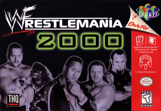 WWF WRESTLEMANIA 2000  - N64 (W/BOX & MANUAL)