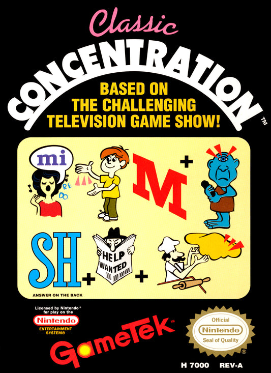 CLASSIC CONCENTRATION  - NES (W/BOX & MANUAL)