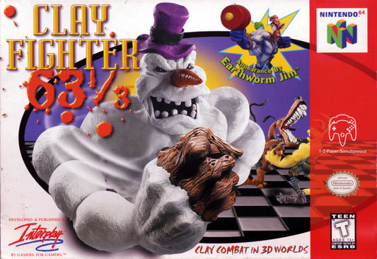 CLAYFIGHTER 63 1/3  - N64 (W/BOX & MANUAL)