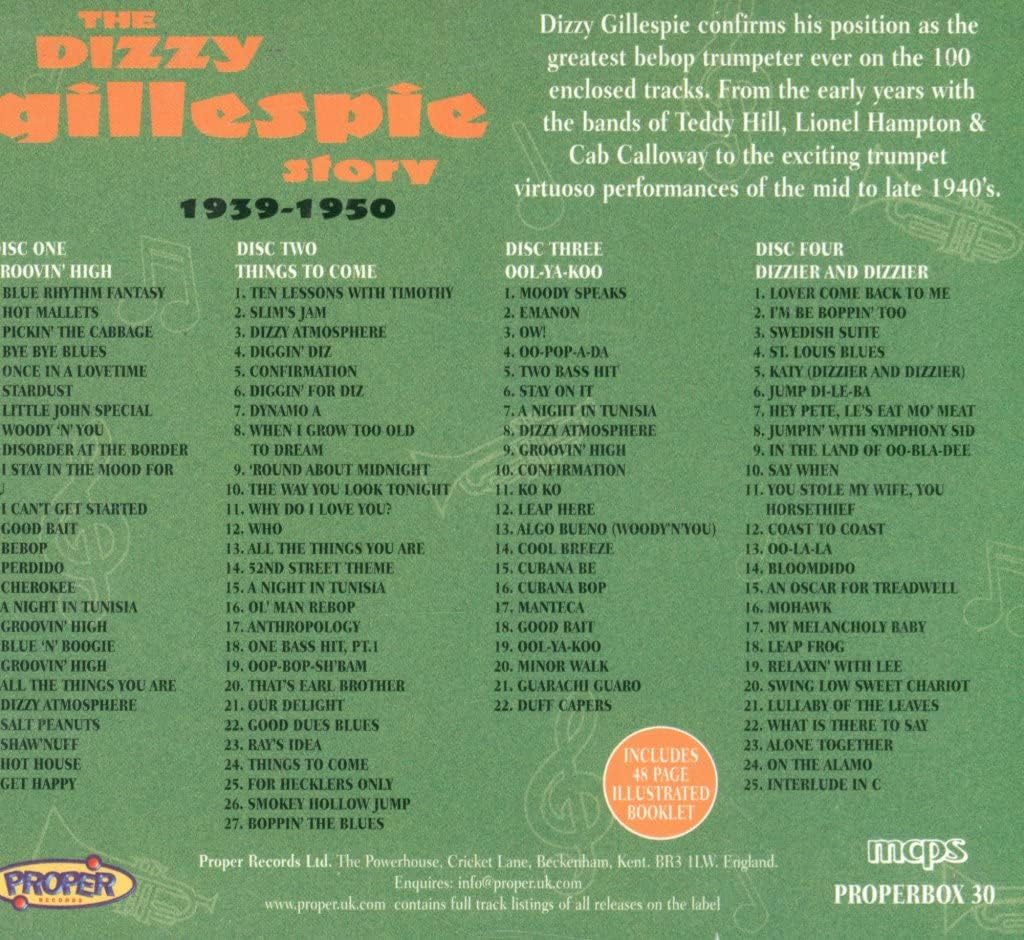 GILLESPIE, DIZZY  - STORY: 1939-1950 (4CDS)