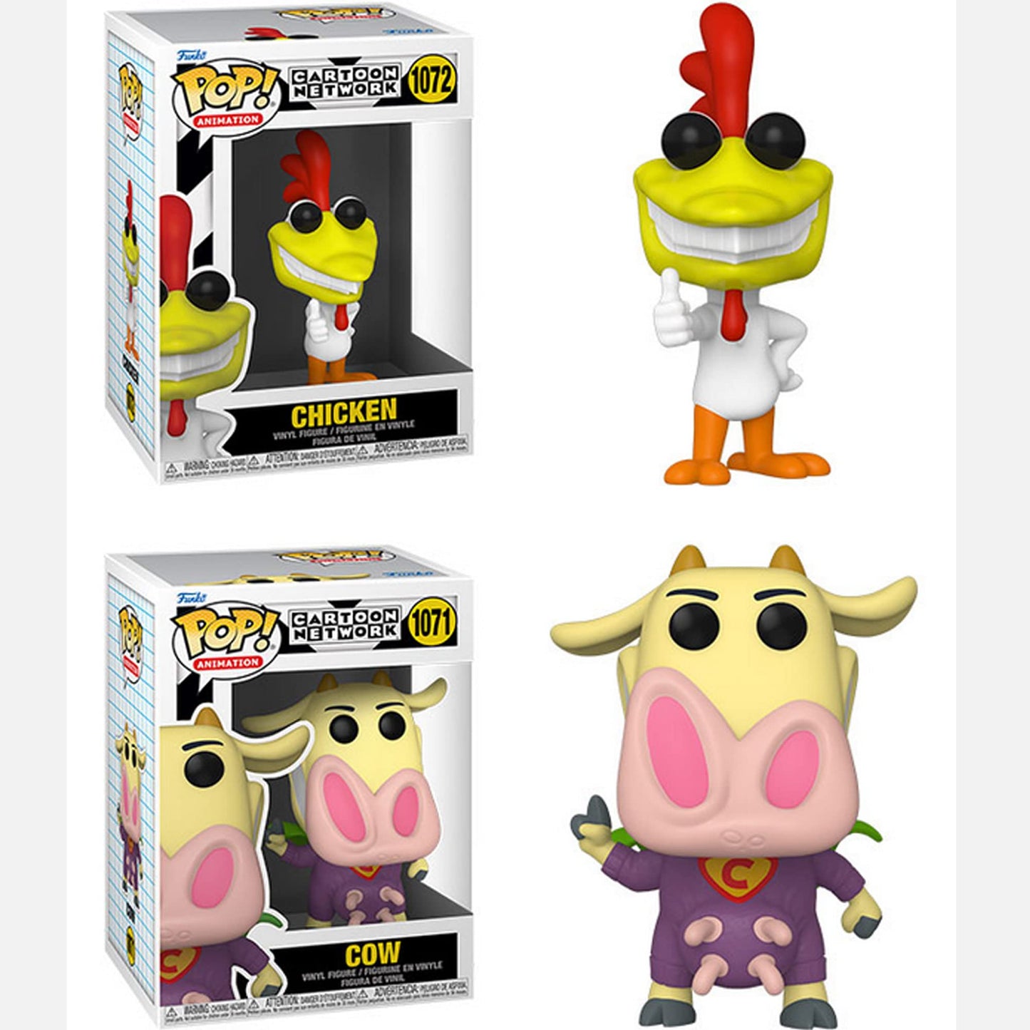 CARTOON NETWORK: COW 1071 & CHICKEN 1072 - FUNKO POP!-SET OF 2