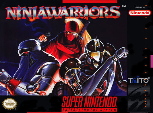 NINJA WARRIORS  - SNES (W/BOX & MANUAL)