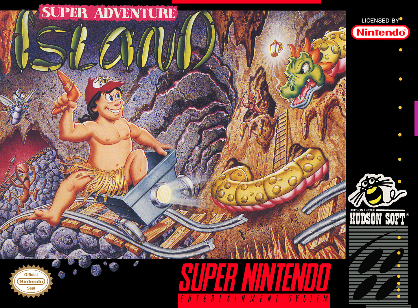 SUPER ADVENTURE ISLAND  - SNES (W/BOX)