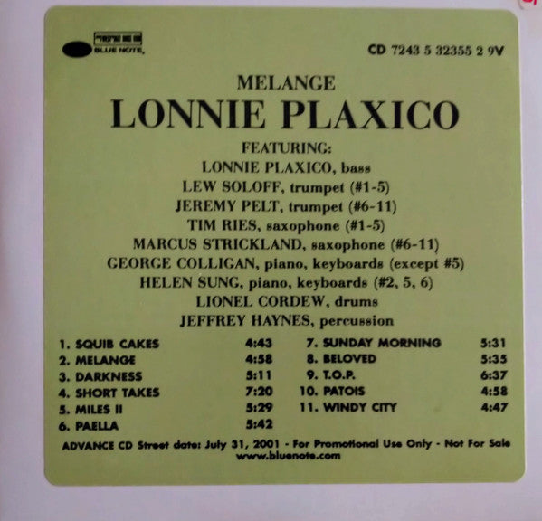 PLAXICO, LONNIE  - MELANGE