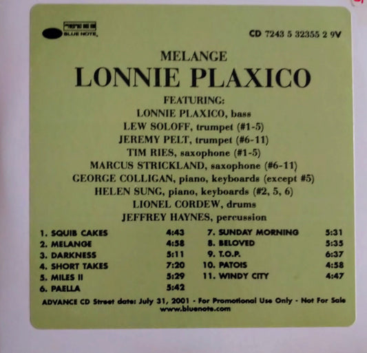 PLAXICO, LONNIE  - MELANGE