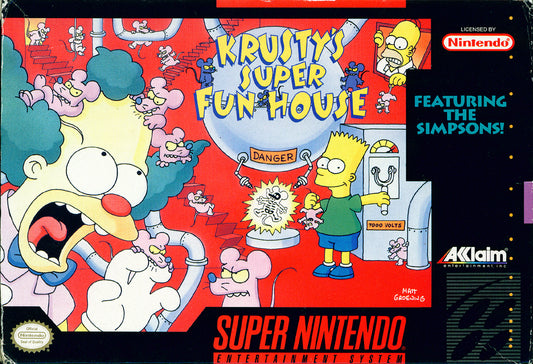 KRUSTY'S SUPER FUN HOUSE  - SNES (W/BOX)