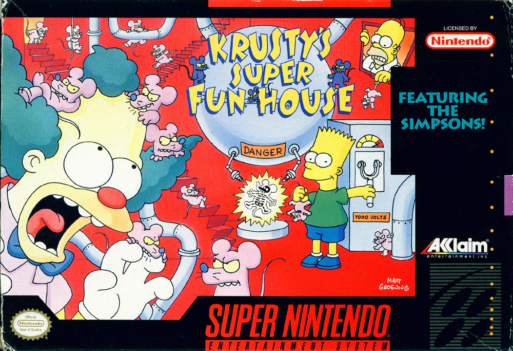 KRUSTY'S SUPER FUN HOUSE  - SNES