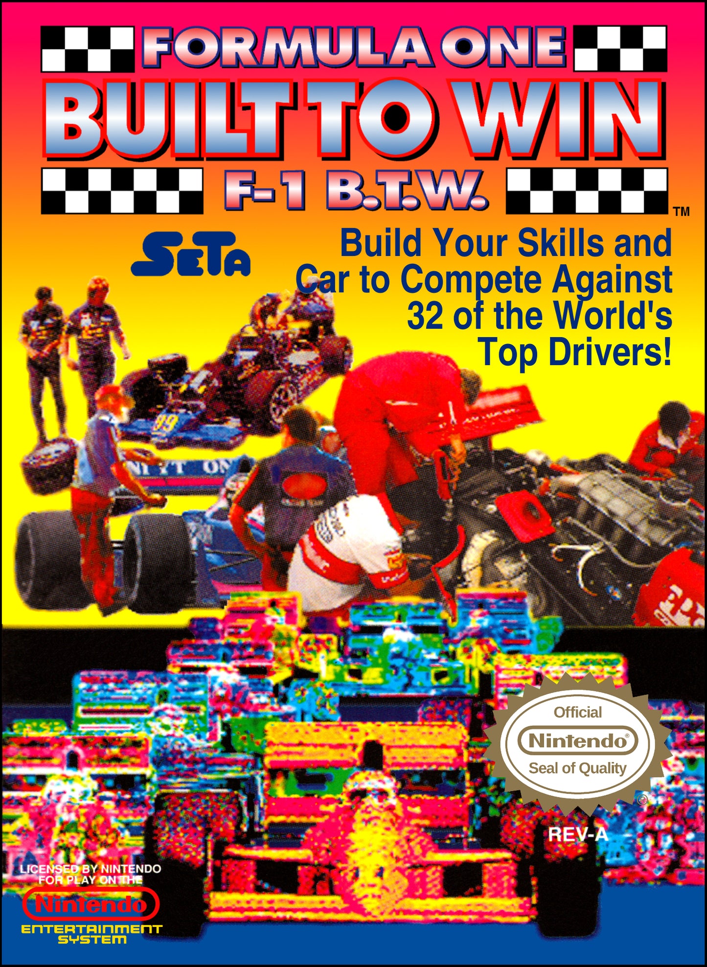 FORMULA ONE: BUILT TO WIN  - NES (W/BOX & MANUAL)