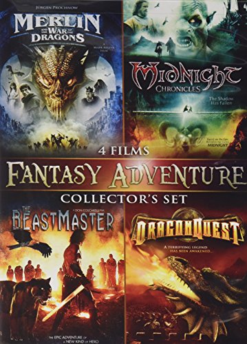 MERLIN & THE WAR OF THE DRAGONS/MIDNIGHT - DVD-FANTASY ADVENTURE 4 FILM COLLECTOR'S