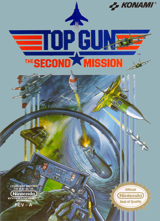 TOP GUN: THE SECOND MISSION  - NES (W/BOX & MANUAL)