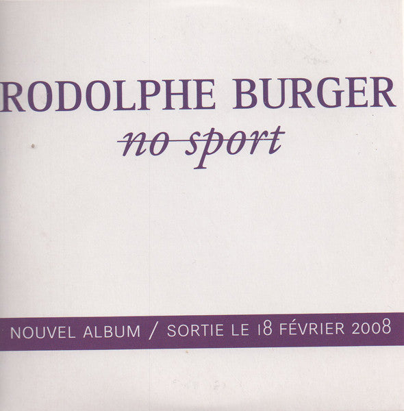 BURGER, RODOLPHE  - NO SPORT