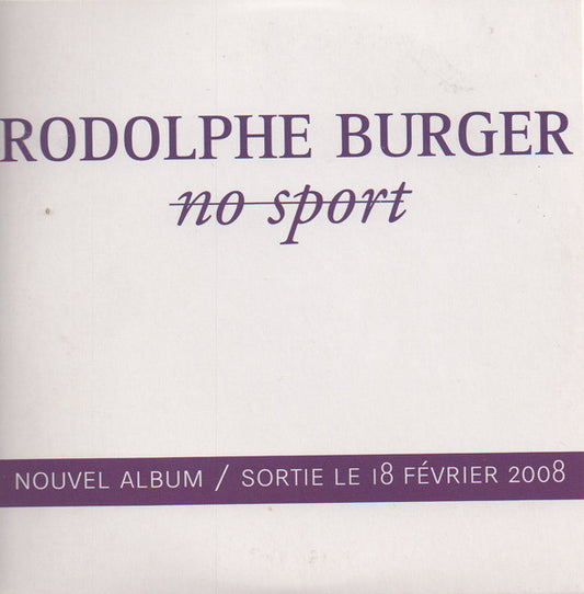 BURGER, RODOLPHE  - NO SPORT