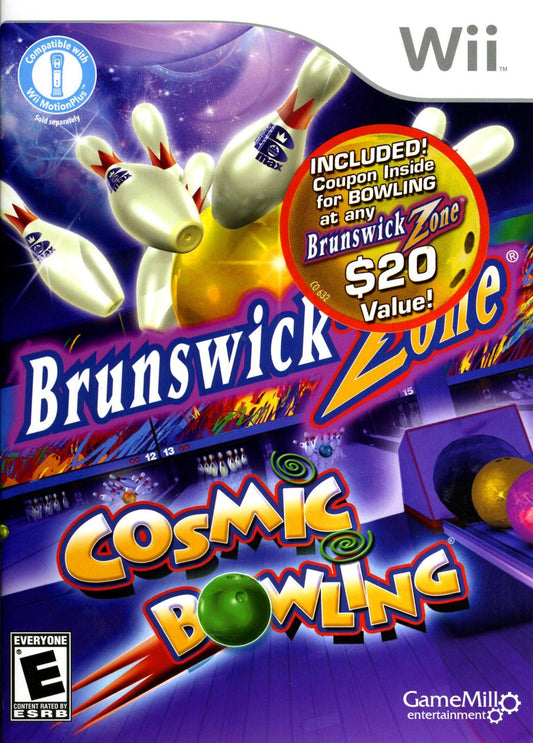 BRUNSWICK ZONE COSMIC BOWLING  - WII