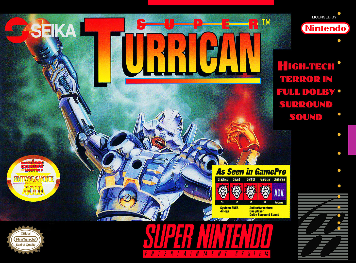 SUPER TURRICAN  - SNES (W/BOX & MANUAL)