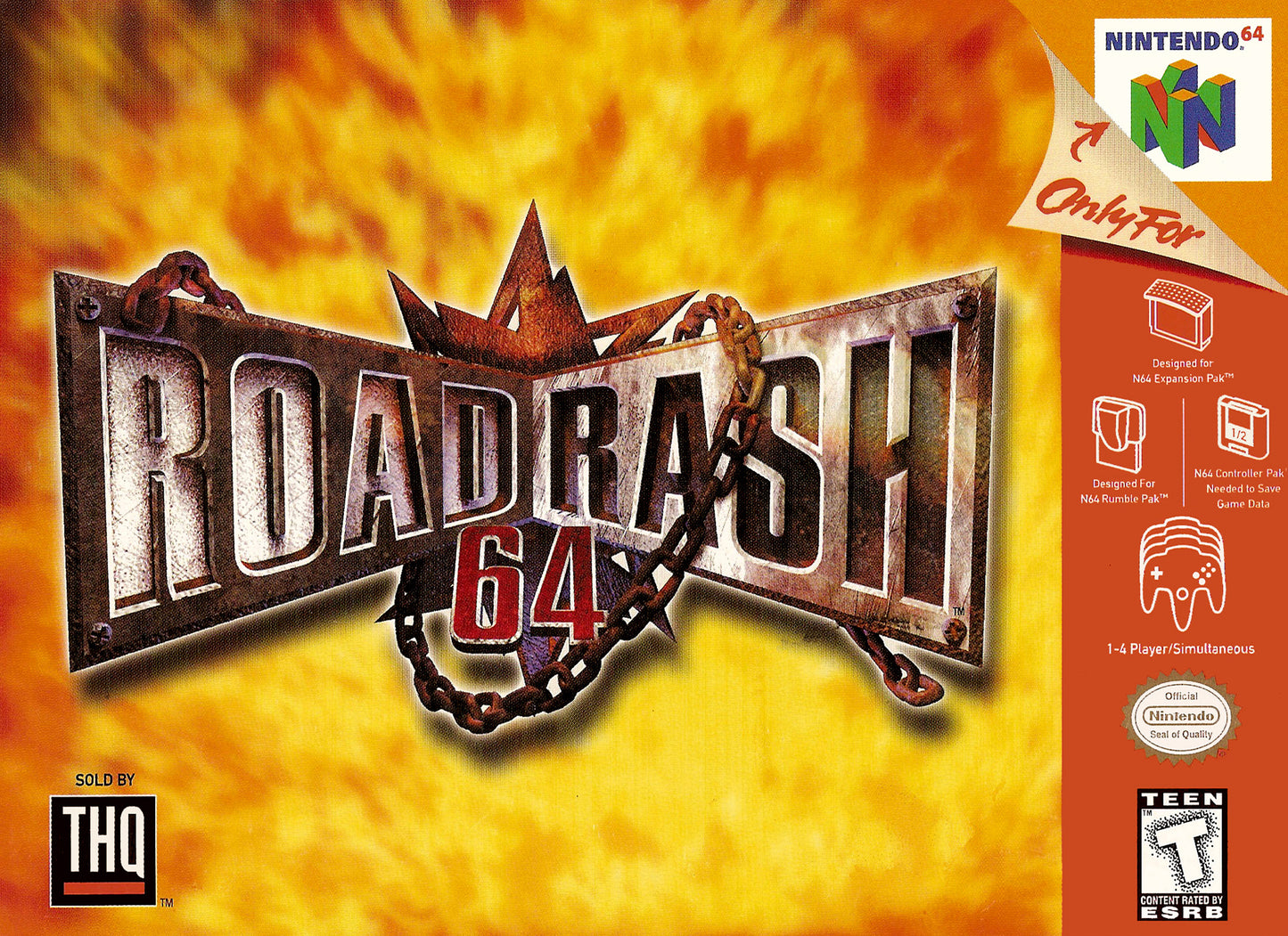 ROAD RASH  - N64 (W/BOX)