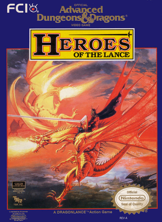 ADVANCED DUNGEONS & DRAGONS: HEROES OF T  - NES (W/BOX & MANUAL)
