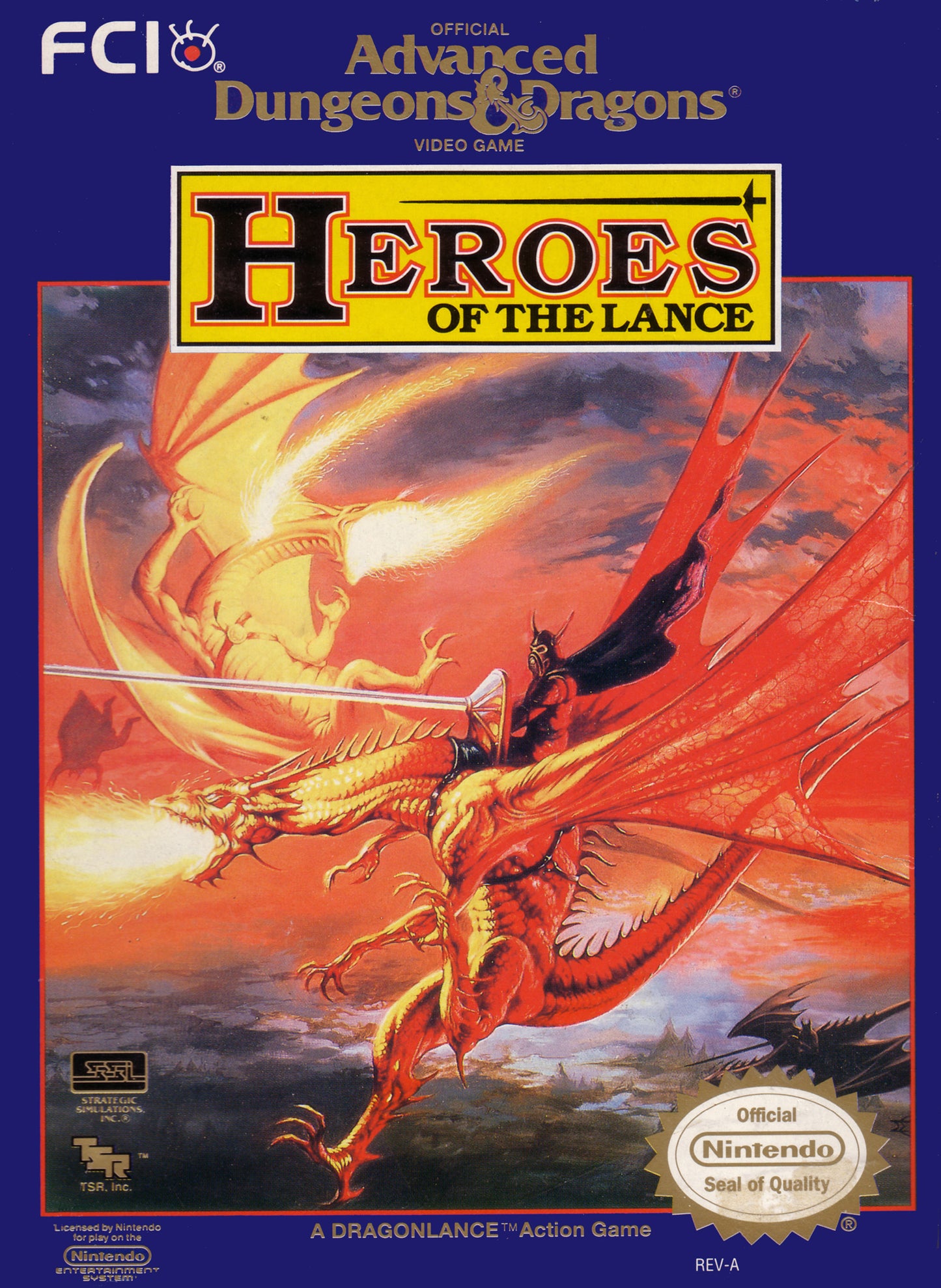 ADVANCED DUNGEONS & DRAGONS: HEROES OF T  - NES (W/BOX)