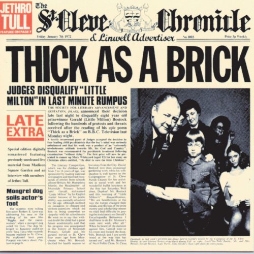 JETHRO TULL - THICK AS A BRICK 40TH ANNIVERSARY SPECIAL EDITION CD/ DVD