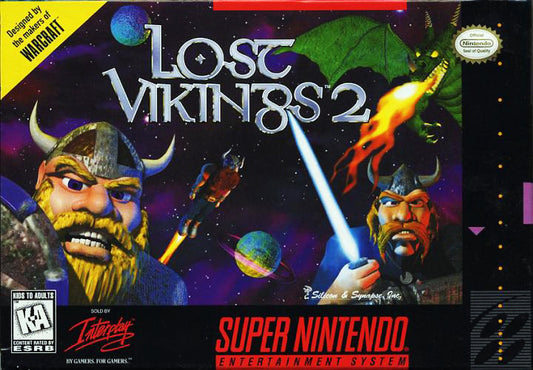 LOST VIKINGS 2  - SNES (W/BOX & MANUAL)