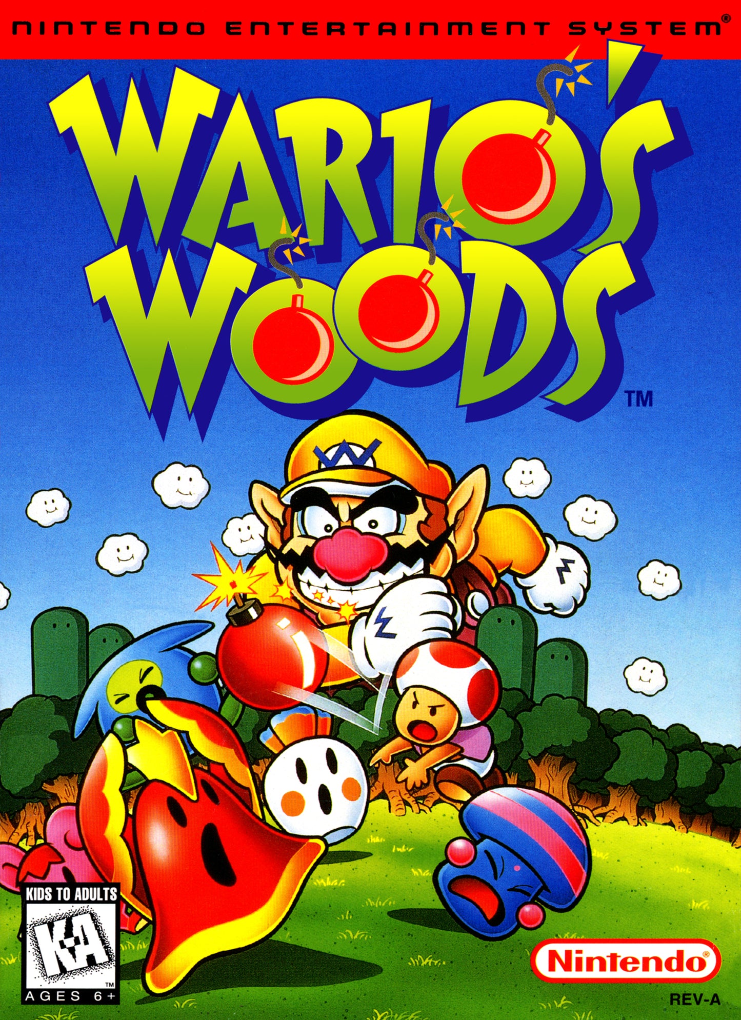 WARIO'S WOODS  - SNES (W/BOX & MANUAL)