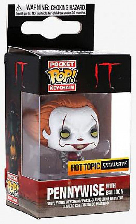 IT: PENNYWISE WITH BALLOON (METALLIC) - FUNKO POP! KEYCHAIN-EXCLUSIVE