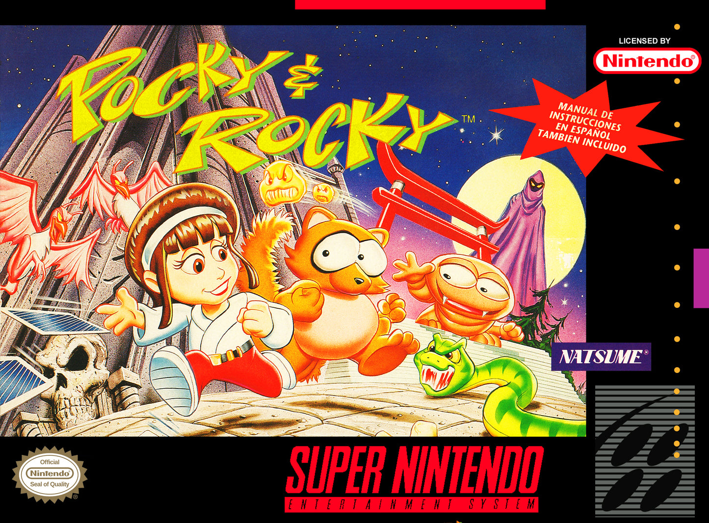 POCKY & ROCKY 2  - SNES (W/BOX & MANUAL)