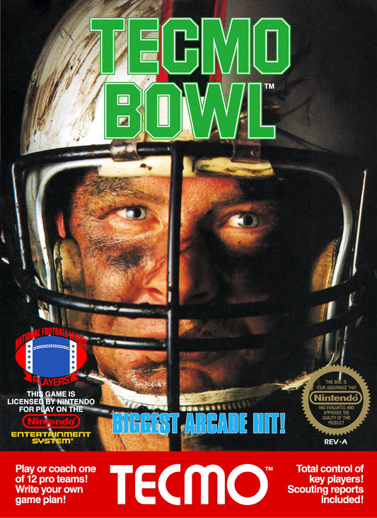 TECMO BOWL  - NES (W/BOX & MANUAL)