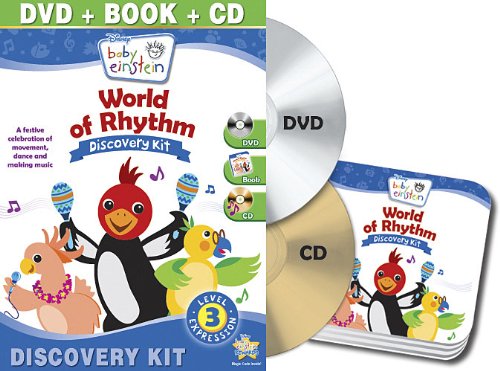 BABY EINSTEIN: WORLD OF RHYTHM DISCOVERY KIT - DVD, CD & BOARD BOOK