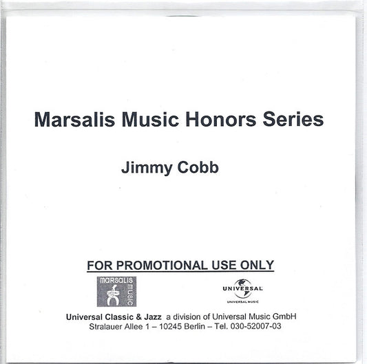 COBB, JIMMY  - MARSALIS MUSIC HONORS SERIES