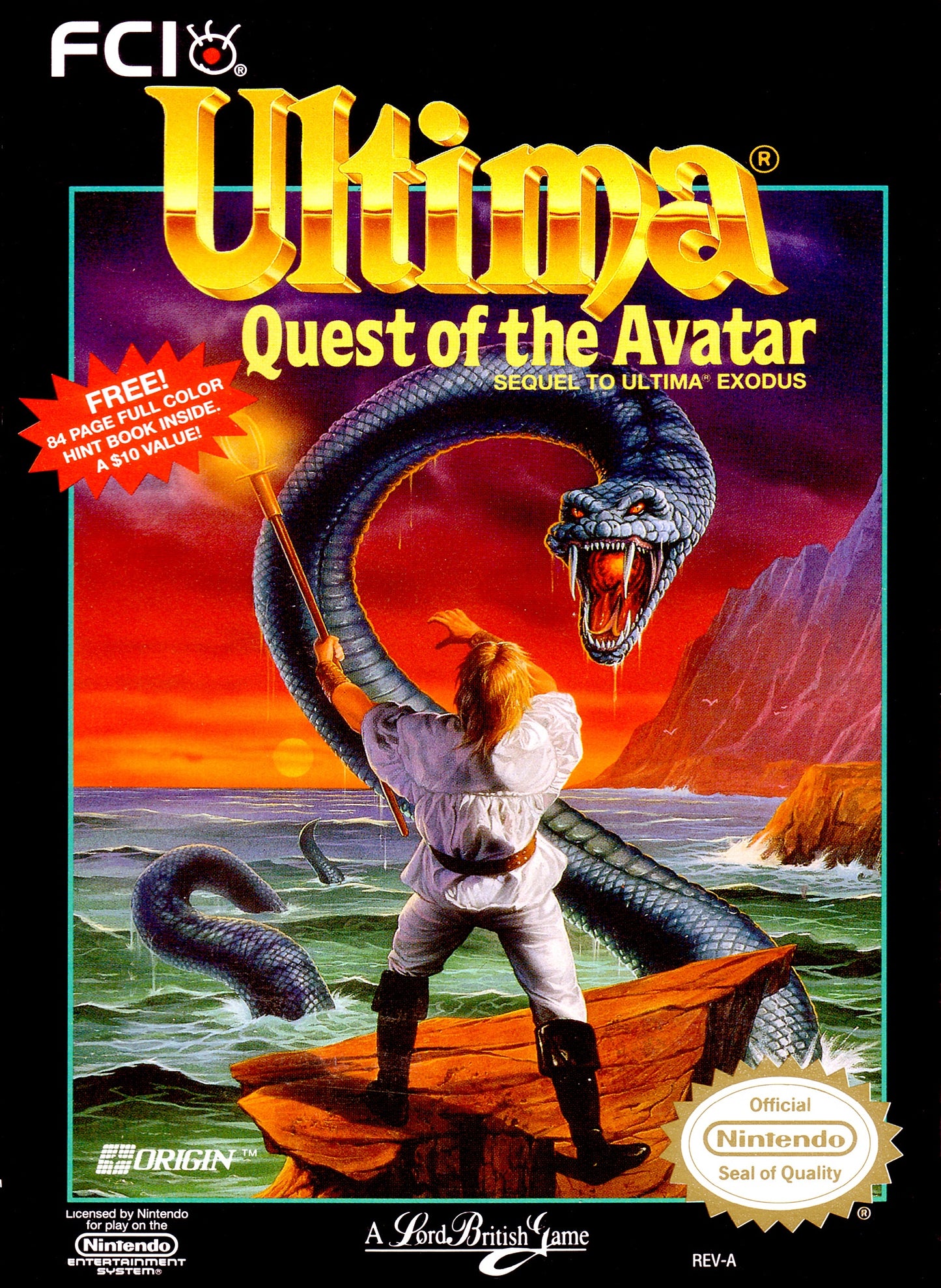 ULTIMA: QUEST OF THE AVATAR  - NES (W/BOX & MANUAL)